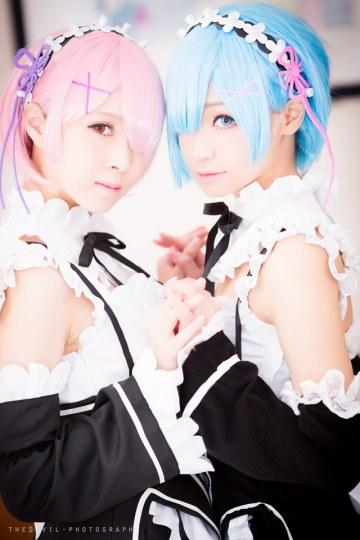 贫乳美女COS雷姆 不一样的清纯可爱！